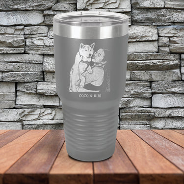 Custom Pet Photo Engraved 30oz Tumbler Gift for Pet Owner